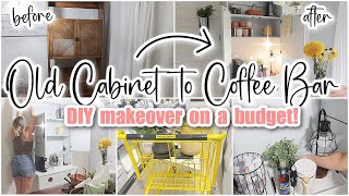 DIY COFFEE BAR MAKEOVER // Furniture Flip on a Budget! // Kelly's Korner Makeover