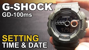 GShock GD-100ms - Setting time and date tutorial
