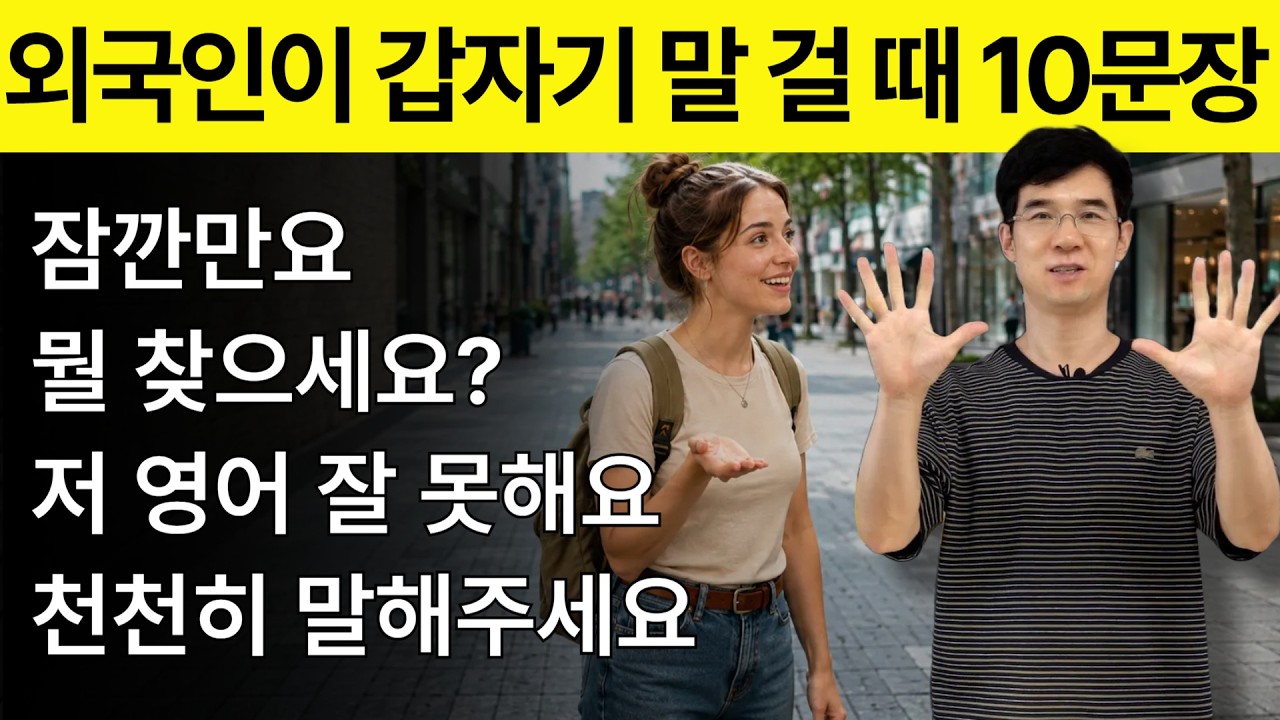 외국인이 "Excuse me!" 하면 이 10문장이면 끝납니다 | 왕초보 영어회화