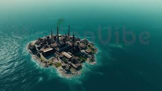 Smoky Sea Outpost, Ocean Foundry, Island Ruins, Foggy Factory, Animated Background