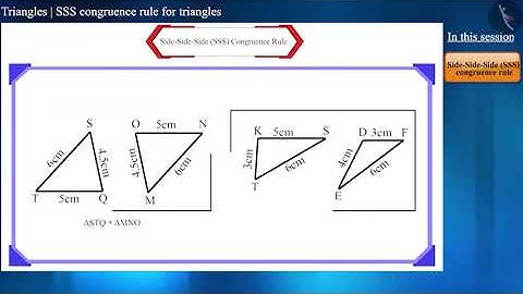 Side-Side-Side criterion of congruent triangles (SSS criterion) | Part 1/3 | English | Class 9