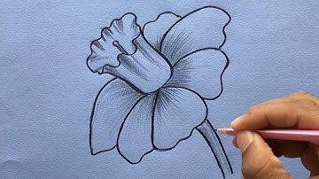 How To Draw a Flower step by step In 6 Minutes!