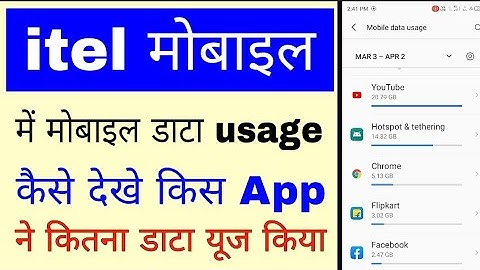 itel Mobile me app/mobile data usage kaise dekhe।itel Mobile me kis app ne kitna data use kiya