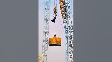 Spectacular Scene: Power of Dynamic Compaction Hammer Reinforcing the Foundation #construction