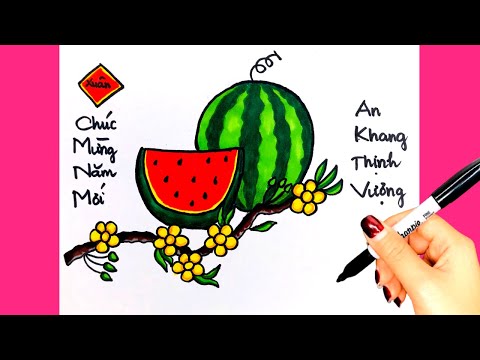 Vẽ tranh Tết | Đón Tết Tân Sửu 2021| Happy new year | THƯ VẼ