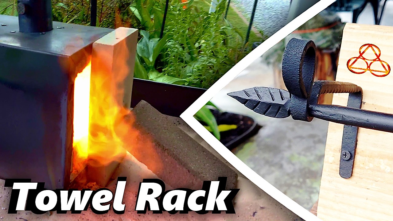 Forging a Rustic Towel Rack: 90 Days of Blacksmithing Expertise - YouTube