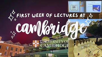 my first academic week at cambridge uni | lectures, labs & student life