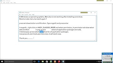 Windows 10 Start Menu Not Working when installed corel draw.