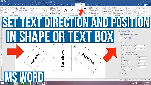 How to Set Text Direction and Position in a shape or Text box in MS Word | Text Direction in Textbox