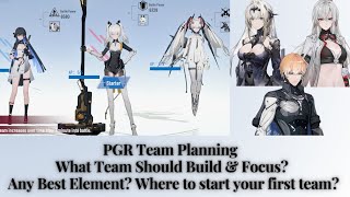 PGR Team Plan  What Team Should Build & Focus? Any Best Element? Where to start your first team?