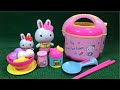 4 Minutes Satisfying with Unboxing Pink Rabbit Cooking Set ASMR (No Music)