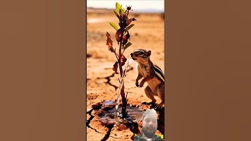 Squirrel saved a apple plant from drying out by pouring water #save​ #ai​ #plant​ #animals  #facts