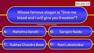 Freedom Fighters of India | Part 2/4 | Independence Day and Republic Day of India Quiz screenshot 5