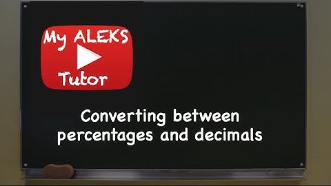 Converting between percentages and decimals