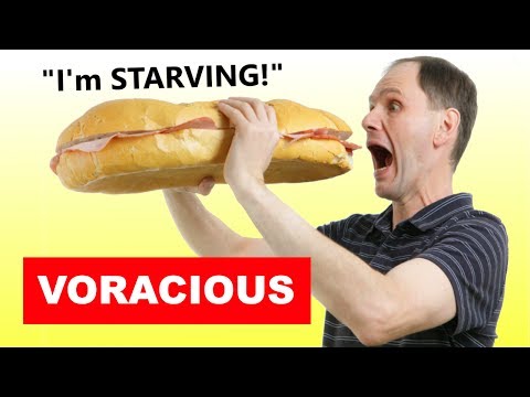 Learn English Words - VORACIOUS - Meaning, Examples, Vocabulary With Pictures