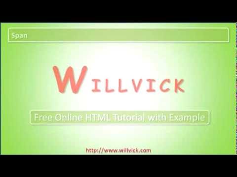 Span - HTML Tutorial for beginners with Examples - willvick.com