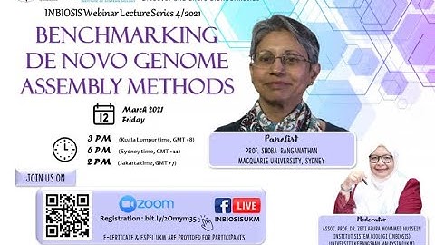 Benchmarking De novo Genome Assembly Methods by Prof Shoba Ranganathan