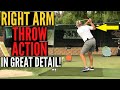 Right Arm Throw Action in Detail - For Incredible Clubhead Speed!