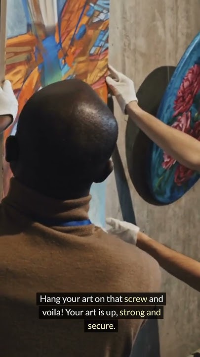 how-to-hang-art-on-brick-wall-youtube