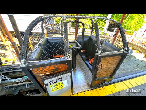 Unique Mine Shaft Wooden Coaster w/ Elevator lift Indiana Beach Amusement Park 2022