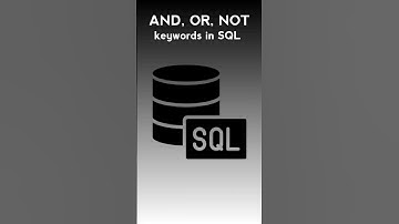 And, or, not keywords used in SQL #sql #sqlserver #mssql #shorts