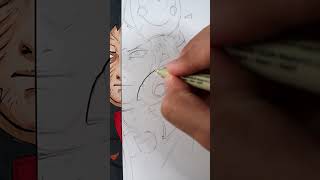 Drawing ✨Obito Uchiha✨ In 1 Hour Vs. 10 Hours (Part-2) 😳 #Shorts
