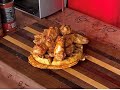 Chicken Wings and Green Chile Cheddar Waffle
