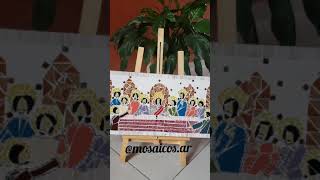 Quadro Santa ceia em mosaico
