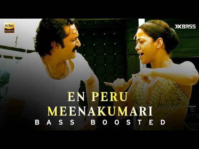 En Peru Meenakumari | BASS BOOSTED AUDIO | Kanthaswamy | Vikram, Shreya class=