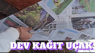 DEV KAĞIT UÇAK YAPTIM / kağıt uçak atma videoları / kağıt uçak nasıl yapılır