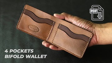 4 pockets Bifold Wallet - Tutorial with PDF Pattern || perfect for beginners