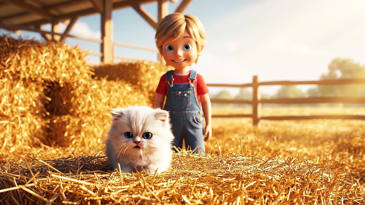 Маленький котенок из Minecraft снова застрял в стоге сена | Детские песни и стишки