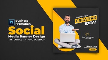 Business Promotion Social Media Banner Design | Adobe Photoshop Tutorial | Speed Art | Grafix Mentor