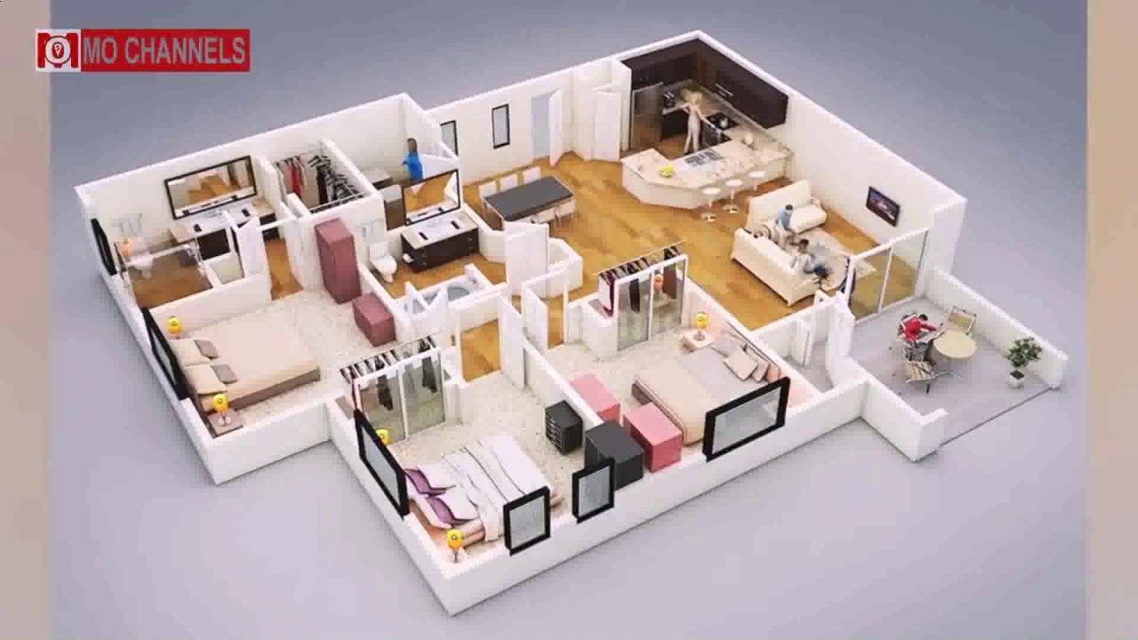 3 Bedroom House Interior Design - YouTube