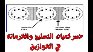 حصر كميات تسيلح و خرسانة الخوازيق في الموقع