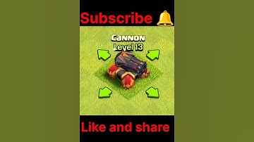 cannon upgrade transformation lave1 to 21... #shorts #letstry #clashofclans #coc #clashing #gaming