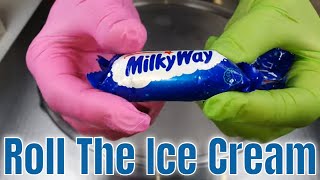 How to make - ASMR - Rolled Ice Cream - Milky Way
