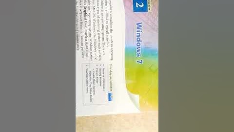 Chapter no. 2- Windows 7- Class 4