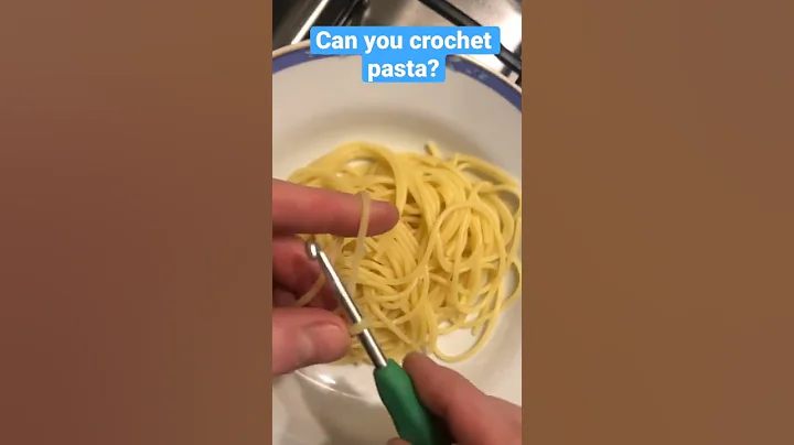 Can you crochet pasta? #shorts #funny #strange #experiment #funnyvideo #pasta #crochet