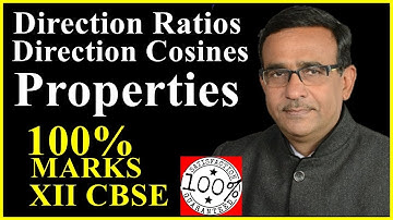 Class 12 Maths ,Three Dimensional Geometry direction cosines ,direction ratios CBSE  2019