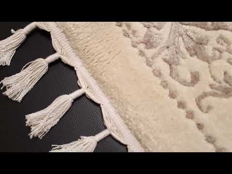 El Dokuma Damask Desenli Krem Halı inceleme videosu kapak görseli
