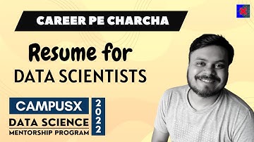 Resume Building for Data Scientist | Career Pe Charcha | DSMP 2022-23