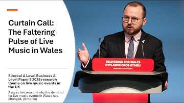 Edexcel Business A Level Paper 3 2025 - Demand for Live Music in Wales
