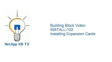 Building Block Video: INSTALL-102 Installing Expansion Cards