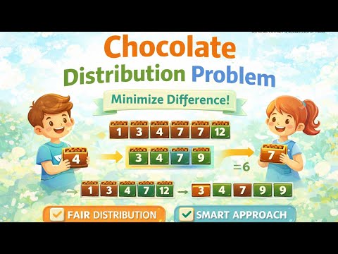 🍫 Chocolate Distribution Problem Made Easy | 💡GFG DSA Problem in Java | Sorting & Greedy