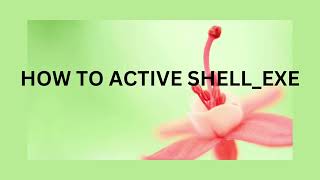 How To Active Shell Exe