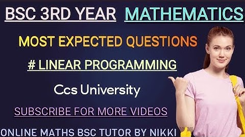 🔥Objective Question of Linear programming problem | B.sc Final year | Part -2 | #ccs  #bscmaths