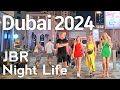 Dubai  4k night jbr jumeirah beach residence walking tour 