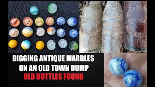 Trash Picking An Old Dump - KILLER Old Marbles - Bottle Digging - Wheeling Wv Beer Bottle - Antiques