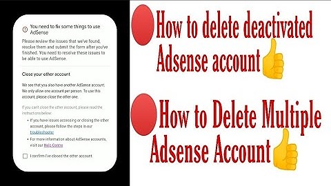 Adsense : How to delete deactivated Adsense account | How to fix multiple account issue | Live 🔴